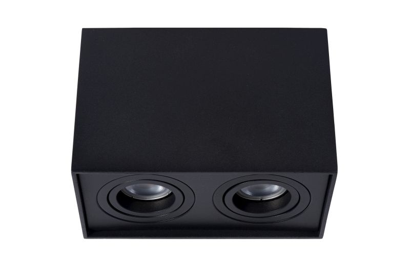 Lucide TUBE - Stropné bodové svietidlo - 2xGU10 - Čierne